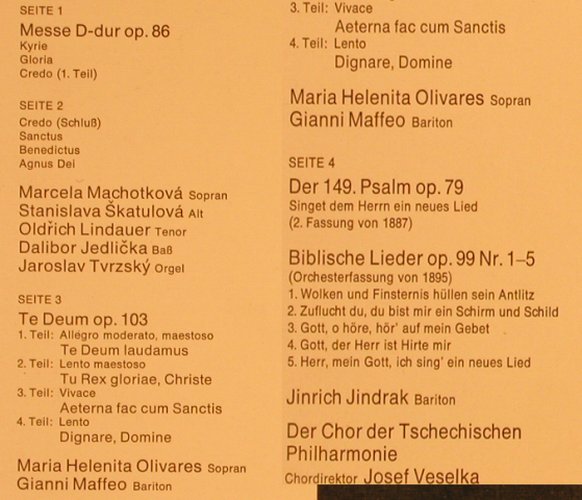 Dvorak,Antonin: Das Geistliche Werk Vol.1,Foc, Supraphon (85 232 XEK), D Typ: 2LP Best.-Nr.: L6530 Preis: 7,50 Euro