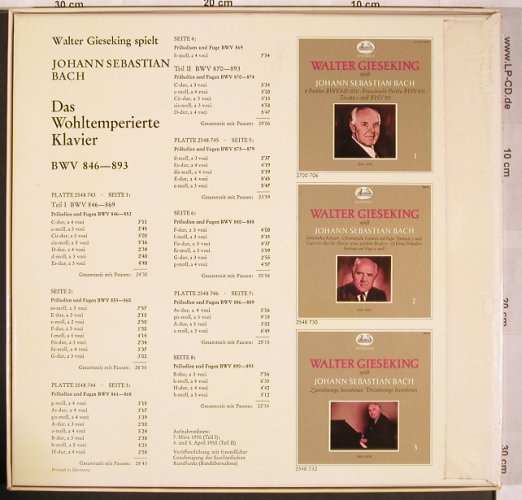 Bach,Johann Sebastian: Das Wohltemperierte Klavier, VG+/m-, Heliodor(4) hist rec. (2702 701), D,Box, 1971 Typ: 4LP Best.-Nr.: L6534 Preis: 10,00 Euro