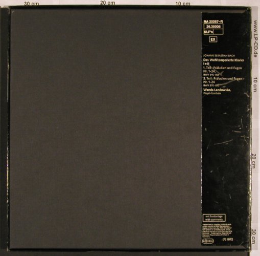 Bach,Johann Sebastian: Das WohltemperierteKlavier,Teil 1+2, RCA, Box (26.35005), D, m-/vg+ Typ: 5LP Best.-Nr.: L6535 Preis: 24,00 Euro