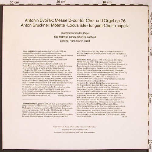 Dvorak,Antonin / Anton Bruckner: Messe D-Dur / Motette'Locus Iste',  (66.21530), D, 1977 Typ: LP Best.-Nr.: L6553 Preis: 5,00 Euro