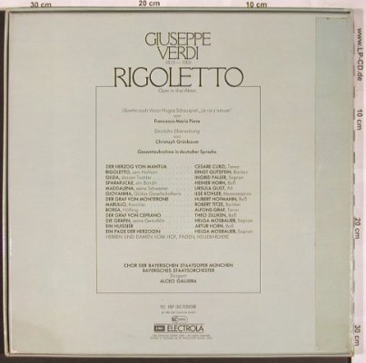 Verdi,Giuseppe: Rigoletto, Box, EMI (197-30 708/09), D, 1963 Typ: 2LP Best.-Nr.: L6568 Preis: 7,50 Euro