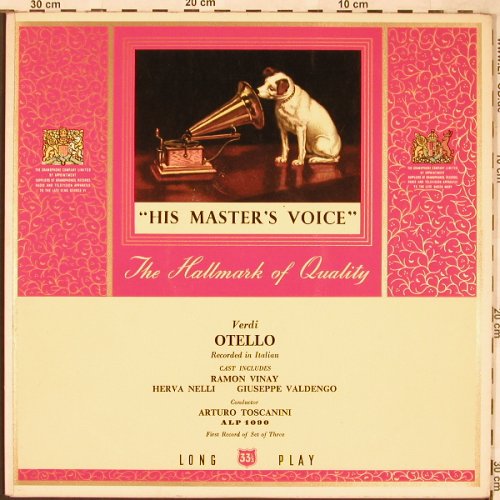 Verdi,Giuseppe: Othello, Foc, Rec.1-Set of 3, His Masters Voice(ALP 1090), UK,  - LP - L6576 - 6,00 Euro