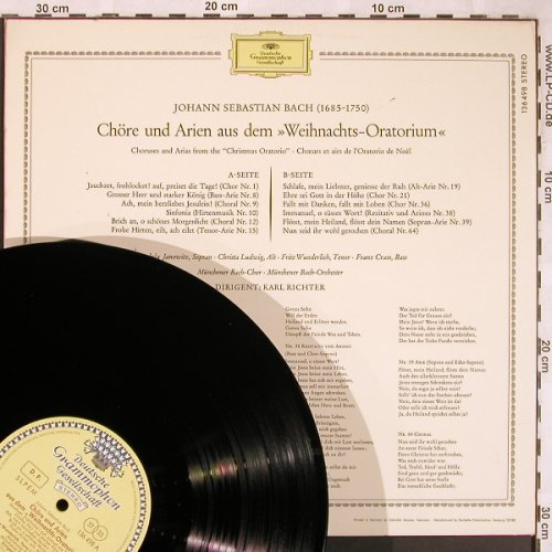 Bach,Johann Sebastian: Weihnachts-Oratorium-Auszüge, D.Gr.(SLPEM 136 498), D, 1966 - LP - L6579 - 6,00 Euro