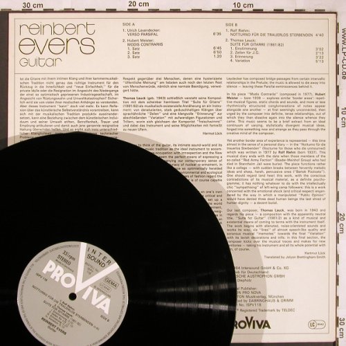 Evers,Reinbert: spielt Ulrich Leyendecker, Intersound (ISPV 118), D, 1984 Typ: LP Best.-Nr.: L6583 Preis: 7,50 Euro