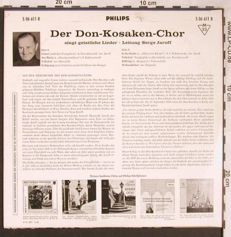 Don Kosaken Chor Serge Jaroff: singt geistliche Lieder, Philips(S 06 611 R), D, stoc, 1960 - 10inch - L6592 - 4,00 Euro