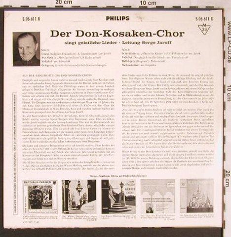 Don Kosaken Chor Serge Jaroff: singt geistliche Lieder, Philips (S 06 611 R), D, stoc, 1960 Typ: 10" Best.-Nr.: L6592 Preis: 4,00 Euro