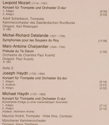 V.A.Festliche Trompetenklänge: Mozart,Delalande,Haydn,Charpentier, D.Gr.Favorit (2535 622), D, 9Tr., 1979 Typ: LP Best.-Nr.: L6606 Preis: 5,00 Euro