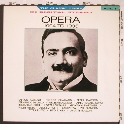 V.A.Opera 1904-1935: The Classic Years Vol.6, 16 Tr., BBC(REB 653), UK, 1987 - LP - L6607 - 5,00 Euro