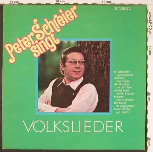 Schreier,Peter: singt Volkslieder, Eterna (8 35 060), DDR, 1976 Typ: LP Best.-Nr.: L6631 Preis: 5,00 Euro