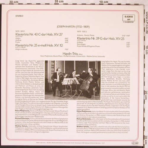 Haydn,Joseph: Klaviertrios Nr.43 c-dur,25 , 39, Telefunken (6.42618 AH), D, 1977 Typ: LP Best.-Nr.: L6640 Preis: 6,00 Euro