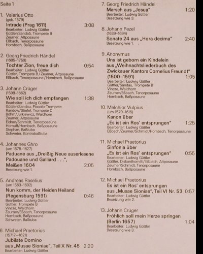 Güttler,Ludwig: 10-Bläsermusik zur Weihnacht, Eterna (8 27 789), DDR, 1988 Typ: LP Best.-Nr.: L6641 Preis: 6,00 Euro