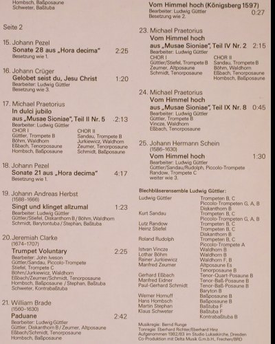 Güttler,Ludwig: 10-Bläsermusik zur Weihnacht, Eterna (8 27 789), DDR, 1988 Typ: LP Best.-Nr.: L6641 Preis: 6,00 Euro