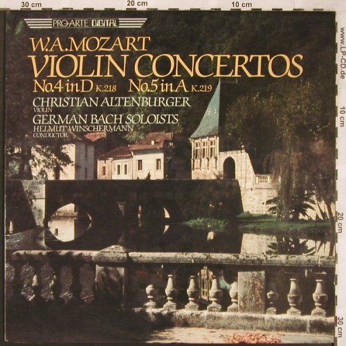 Mozart,Wolfgang Amadeus: Violin Concertos No.4 in D,K218/219, Pro Arte(PAD-115), US, 1982 - LP - L6649 - 6,00 Euro