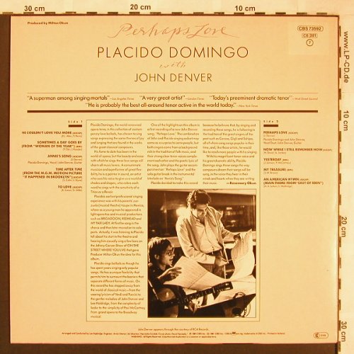 Domingo,Placido: Perhaps Love with John Denver, CBS (73592), NL, 1981 Typ: LP Best.-Nr.: L6656 Preis: 6,00 Euro