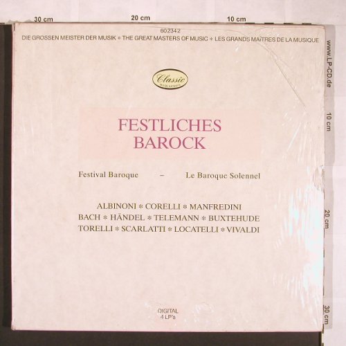V.A.Festliches Barock: Le Baroque Solennel, Box, FS-New, Mediaphon (602342), D Typ: 4LP Best.-Nr.: L6658 Preis: 20,00 Euro