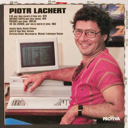 Lachert,Piotr: B.W.Pour Deux Claviers Et Deux Voix, Proviva(ISPV 143), D, m-/vg+, 1988 - LP - L6663 - 9,00 Euro