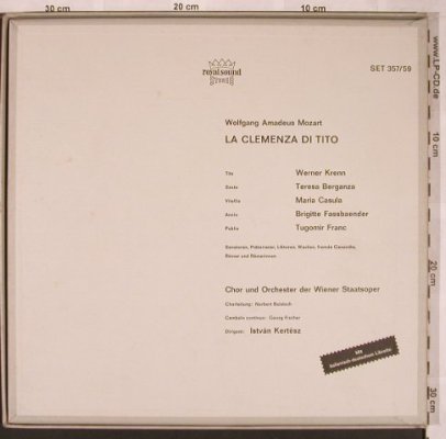 Mozart,Wolfgang Amadeus: La Clemenza Di Tito,Box, Decca (SET 357/58/59), D Typ: 3LP Best.-Nr.: L6685 Preis: 12,50 Euro