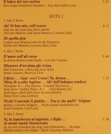 Verdi,Giuseppe: Der Troubadour-Gr.Quers. ital., Sonocord/RCA(26 096-8), D, 1971 - LP - L6698 - 4,00 Euro