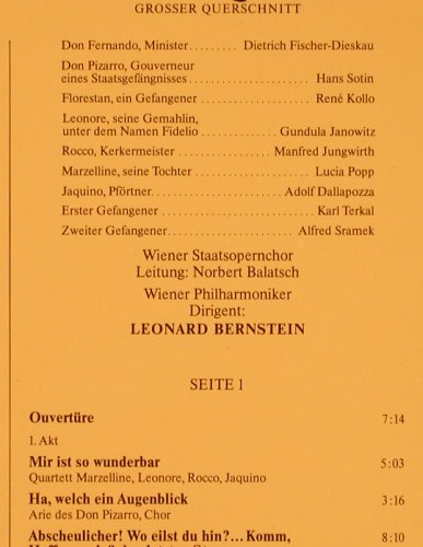 Beethoven,Ludwig van: Fidelio-Gr.Querschnitt, D.Gr.(26 265-9), D, Ri, 1979 - LP - L6702 - 6,00 Euro