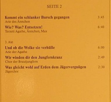 Weber,Carl Maria von: Der Freischütz-Gr.Querschnitt, D.Gr.(26 266-7), D, 1974 - LP - L6703 - 4,00 Euro