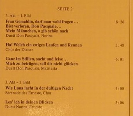 Donizetti,Gaetano: Don Pasquale-Gr.Querschnitt, EMI(26 272-5), D, 1972 - LP - L6705 - 4,00 Euro