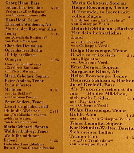 V.A.Galakonzert der großen Stimmen: Georg Hann,Peter Anders, Cebotari.., Somerset (689), D Typ: LP Best.-Nr.: L6709 Preis: 6,00 Euro