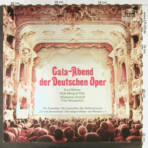 V.A.Galaabend der Deutschen Oper: Böhme, Pütz, Kmentt, Wunderlich u.a, Maritim (47 309 NR), D, 1975 Typ: LP Best.-Nr.: L6720 Preis: 4,00 Euro