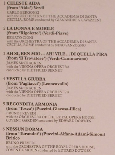 V.A.Famous Tenor Arias: Bergonzi, Cioni,McCracken...Prevedi, Contour(CC 7550), UK, 1981 - LP - L6721 - 5,00 Euro