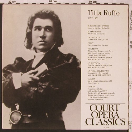 Ruffo,Titta: Same - 1977-1953, Court Opera Classics (CO 321), A Typ: LP Best.-Nr.: L6741 Preis: 6,00 Euro