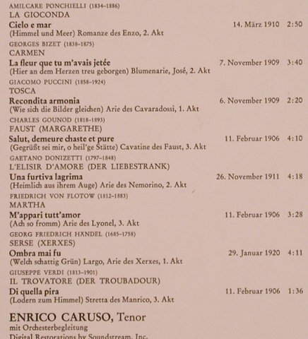 Caruso,Enrico: Ein legendärer Snger, RCA(RL 11749), D, 1976 - LP - L6747 - 6,00 Euro