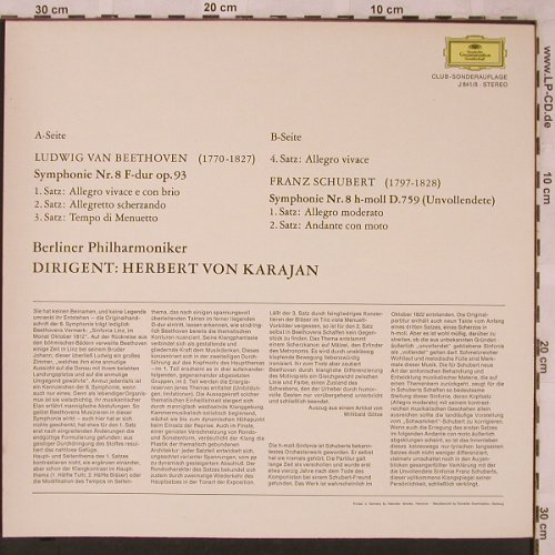 Beethoven,Ludwig van/Franz Schubert: Sinfonie Nr.8 / Unvollendete, D.Gr.(J 841/8), D, 1970 - LP - L6771 - 6,00 Euro