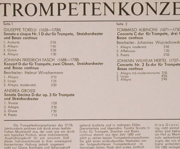 Güttler,Ludwig:  1-Trompetenkonzerte,Torelli,Fasch., Eterna(8 26 684), DDR, 1986 - LP - L6776 - 6,00 Euro