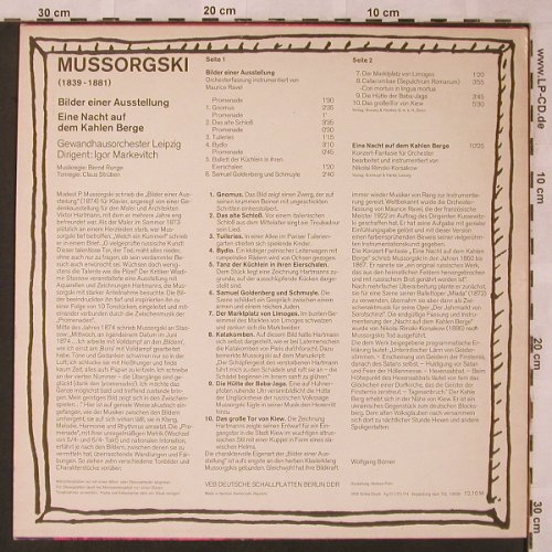 Mussorgsky,Modest: Bilder einer Ausstellung/Nacht auf, Eterna(8 26 449), DDR, 1974 - LP - L6798 - 6,00 Euro