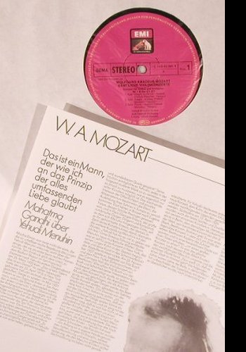 Mozart,Wolfgang Amadeus: Sämtliche Violinkonzerte, Box, EMI (C 153-52 341/44), D Typ: 4LP Best.-Nr.: L6814 Preis: 15,00 Euro