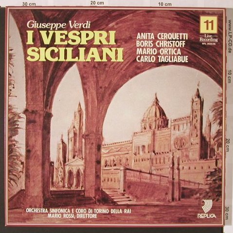 Verdi,Giuseppe: I Vespri Siciliani - Box, Replica (RPL 2433/35), I, 1980 Typ: 3LP Best.-Nr.: L6834 Preis: 9,00 Euro