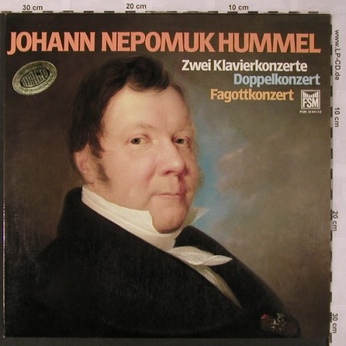 Hummel,Johann Nepomuk: 2 Klavierkonzerte/Doppelkonzert/Fag, FSM (FSM 33 041/42), D Typ: 2LP Best.-Nr.: L6837 Preis: 9,00 Euro