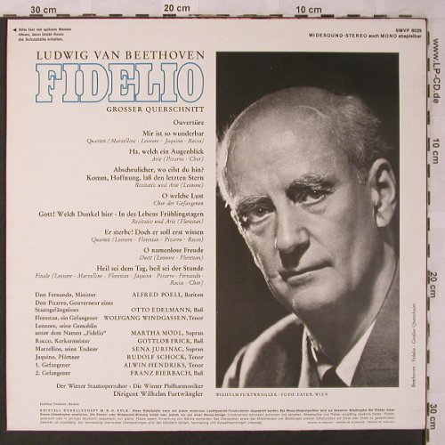 Beethoven,Ludwig van: Fidelio-Gr.Querschnitt, Volksplatte(SMVP 8029), D,  - LP - L6838 - 9,00 Euro