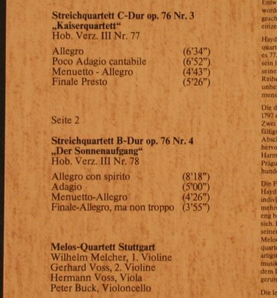 Haydn,Joseph: Kaiserquartett op.76,Nr.3 & 4, Intercord (26 830-0), D, 1981 Typ: LP Best.-Nr.: L6880 Preis: 5,00 Euro