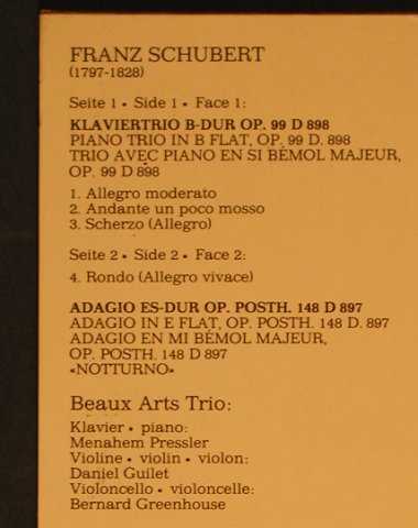 Schubert,Franz: Klaviertrio Nr.1 B-Dur / Notturno, Philips (6503 069), NL, Ri, 1966 Typ: LP Best.-Nr.: L6890 Preis: 6,00 Euro