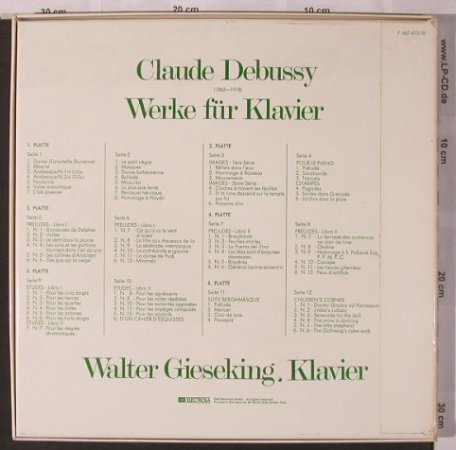 Gieseking,Walter: spielt Debussy, Werke für Klavier, EMI (No Booklet)(F 667 473/78), D,  - 6LP - L6895 - 24,50 Euro
