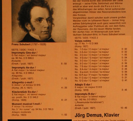 Schubert,Franz: Impromptus D. 899,3 & 899,4/Moment, Eurodisc(88 288 XAK), D, 1976 - LP - L6914 - 5,00 Euro