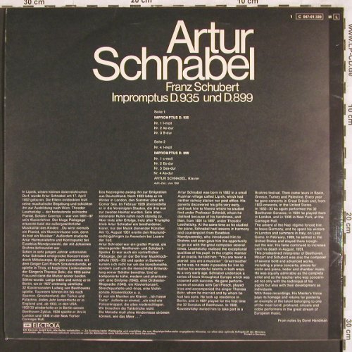 Schubert,Franz: Impromptus D. 899 & 935, Dacapo (C 047-01 339), D Typ: LP Best.-Nr.: L6935 Preis: 6,00 Euro
