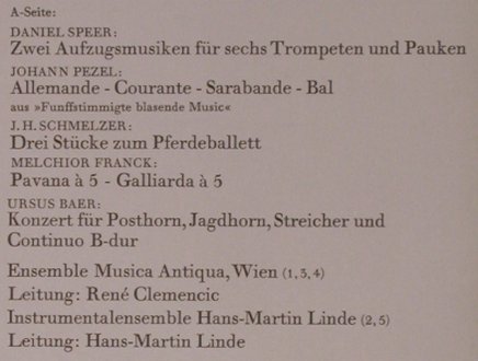 V.A.Festliche Bläsermusik: Alter Meister - 7 Tr., Archiv (61 385), D, 1971 Typ: LP Best.-Nr.: L6941 Preis: 5,00 Euro
