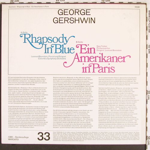 Gershwin,George: Ein Amerikaner in Paris/Rhapsody..., CBS (78 381), D Typ: LP Best.-Nr.: L6944 Preis: 6,00 Euro