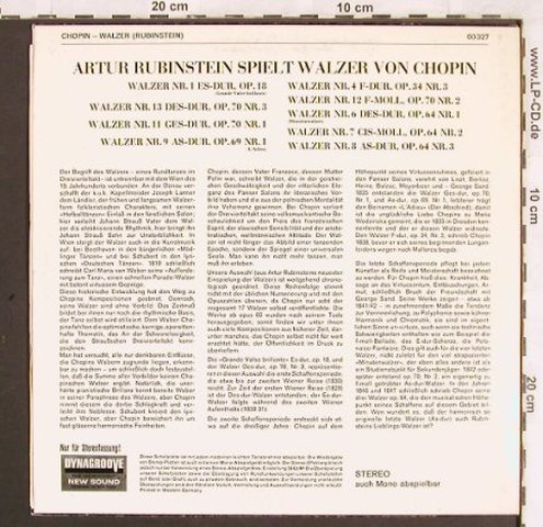 Rubinstein,Artur: spielt Walzer von Chopin, RCA (ST PL 60 237), D Typ: 10" Best.-Nr.: L6963 Preis: 5,00 Euro