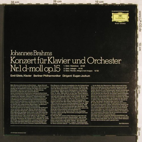 Brahms,Johannes: Konzert für Klavier u.Orch.Nr.1, Deutsche Grammophon(62 232), D, 1972 - LP - L6974 - 7,50 Euro