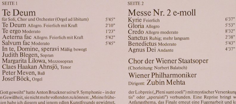 Bruckner,Anton: Messe Nr.2 E-Moll / Te Deum, Decca(26 075-2), D, m-/vg+, 1977 - LP - L6986 - 5,00 Euro