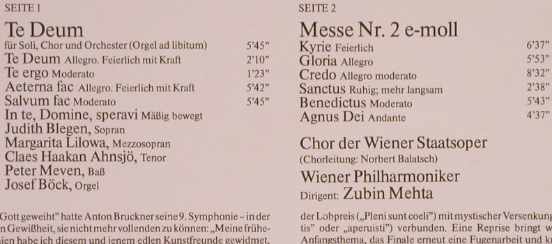 Bruckner,Anton: Messe Nr.2 E-Moll / Te Deum, Decca(26 075-2), D, m-/vg+, 1977 - LP - L6986 - 5,00 Euro