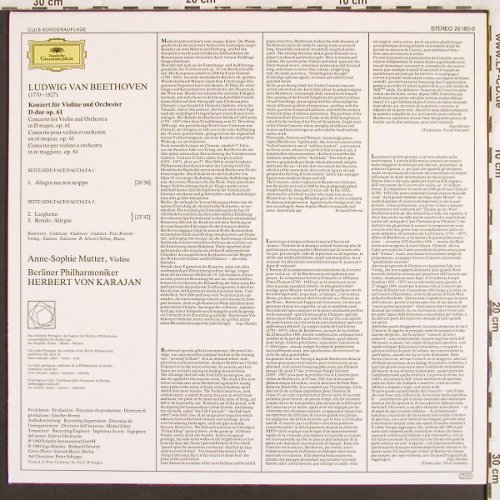 Beethoven,Ludwig van: Violinkonzert D-Dur, op.61, Deutsche Gramophon(26 180-0), D, 1980 - LP - L6996 - 7,50 Euro