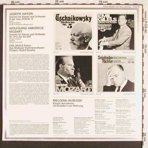 Haydn,Joseph / Mozart: Klavierkonzert D-dur Nr.11/C-dur467, Melodia (77 291 ZK), D, m-/vg+ Typ: LP Best.-Nr.: L7000 Preis: 5,00 Euro